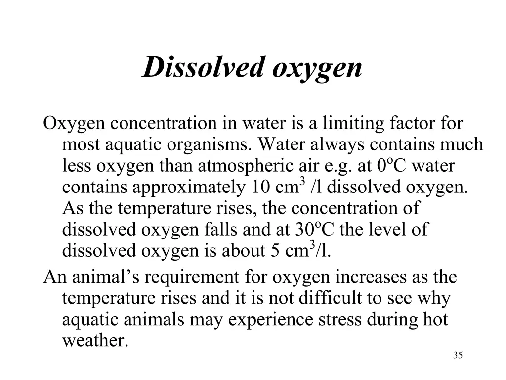 dissolved oxygen