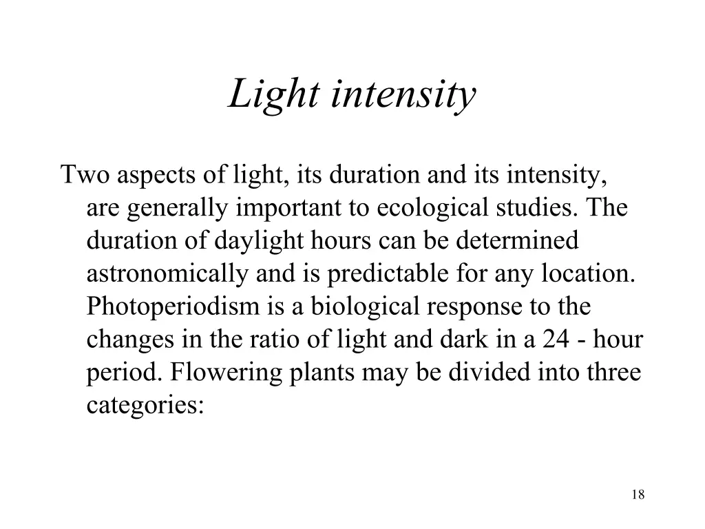 light intensity 1