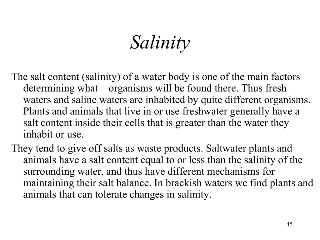 salinity