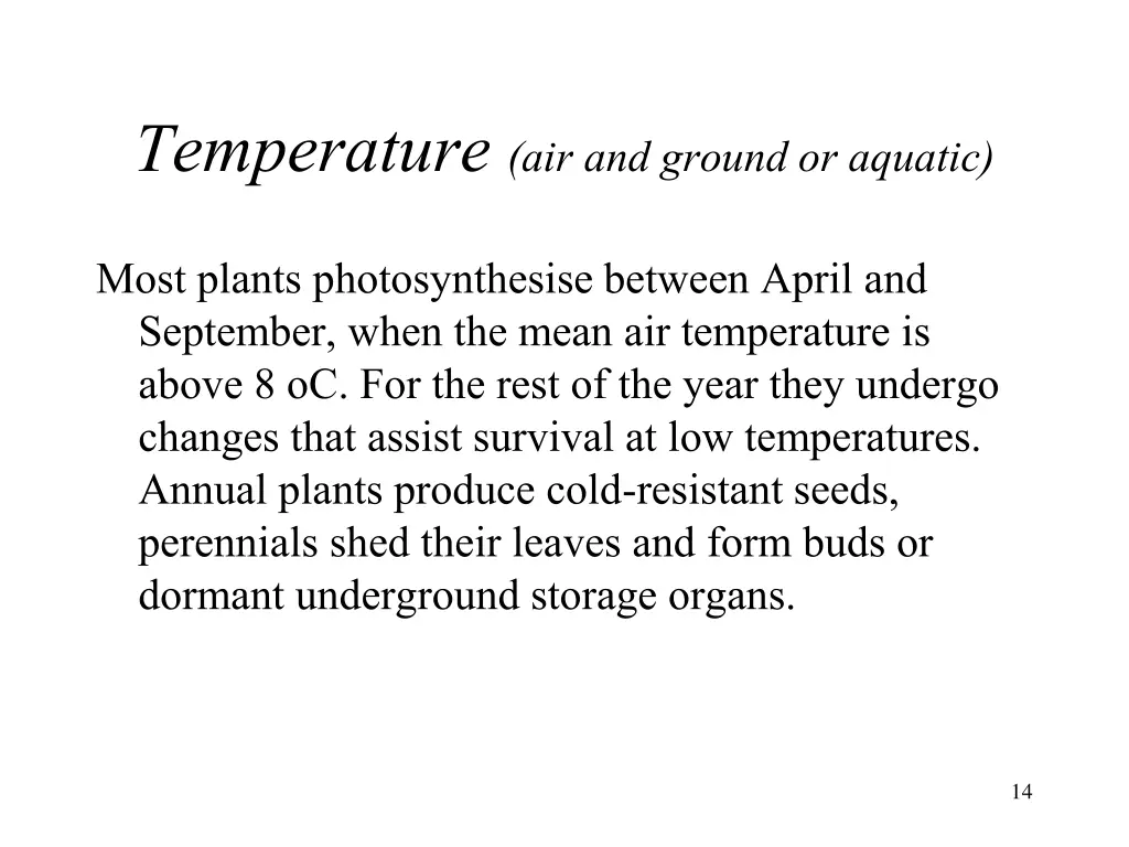 temperature air and ground or aquatic 2