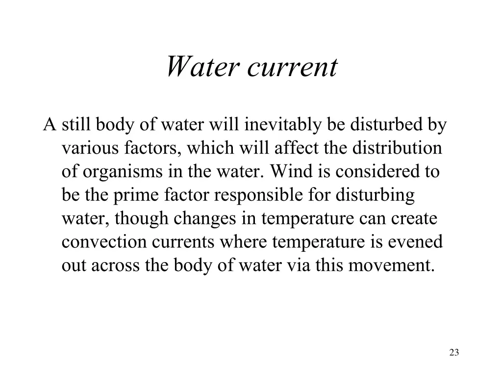 water current