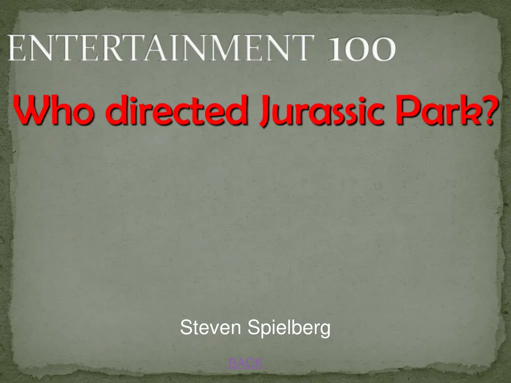 entertainment 100 who directed jurassic park