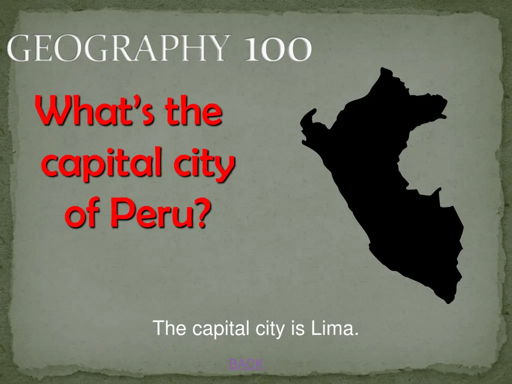 geography 100 what s the capital city of peru