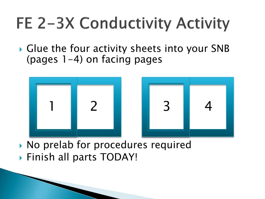 glue the four activity sheets into your snb pages