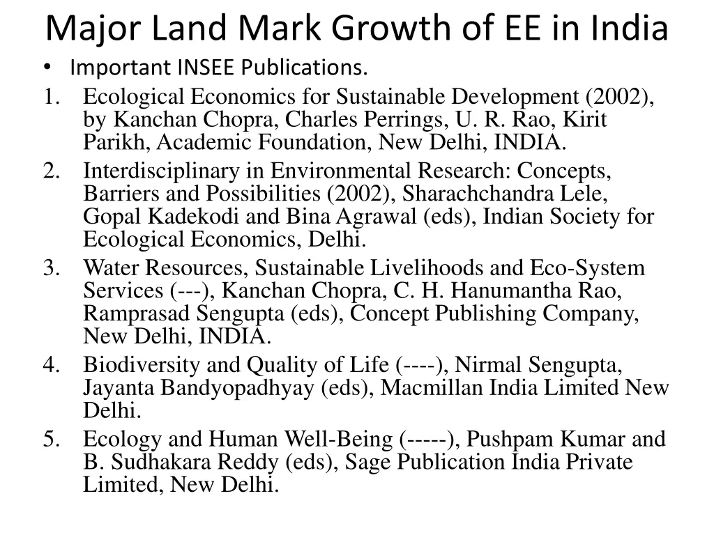 major land mark growth of ee in india important