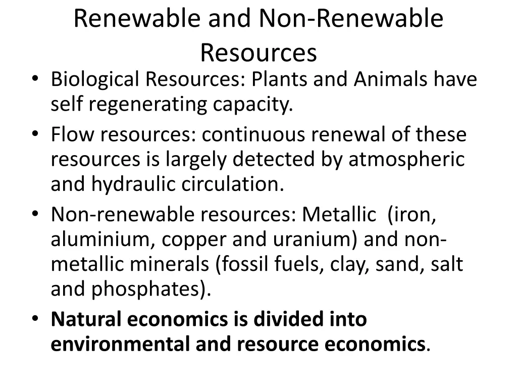 renewable and non renewable resources biological