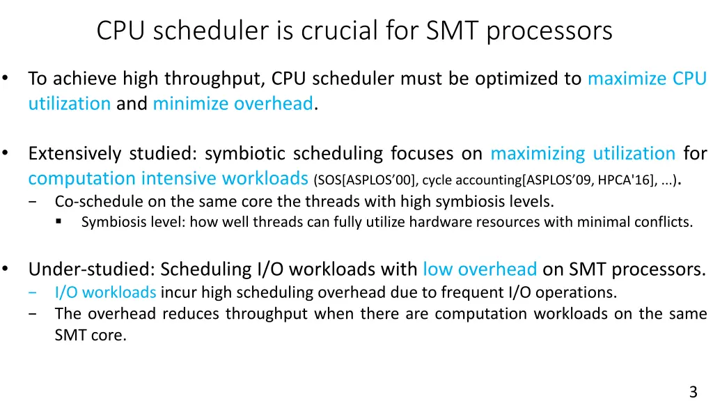 cpu scheduler is crucial for smt processors