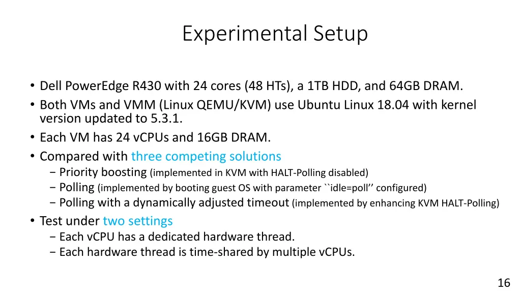 experimental setup