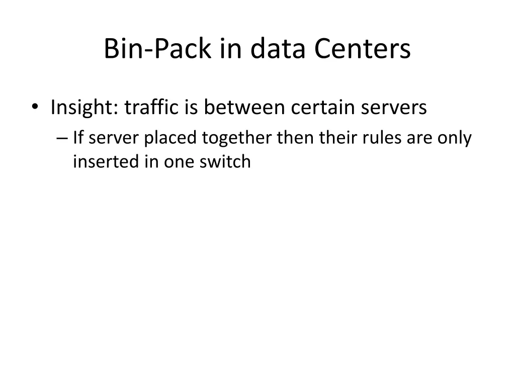 bin pack in data centers