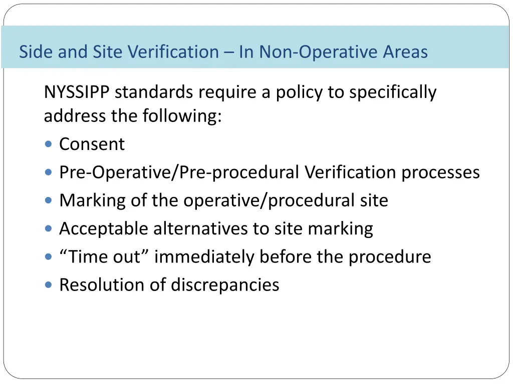 side and site verification in non operative areas 2