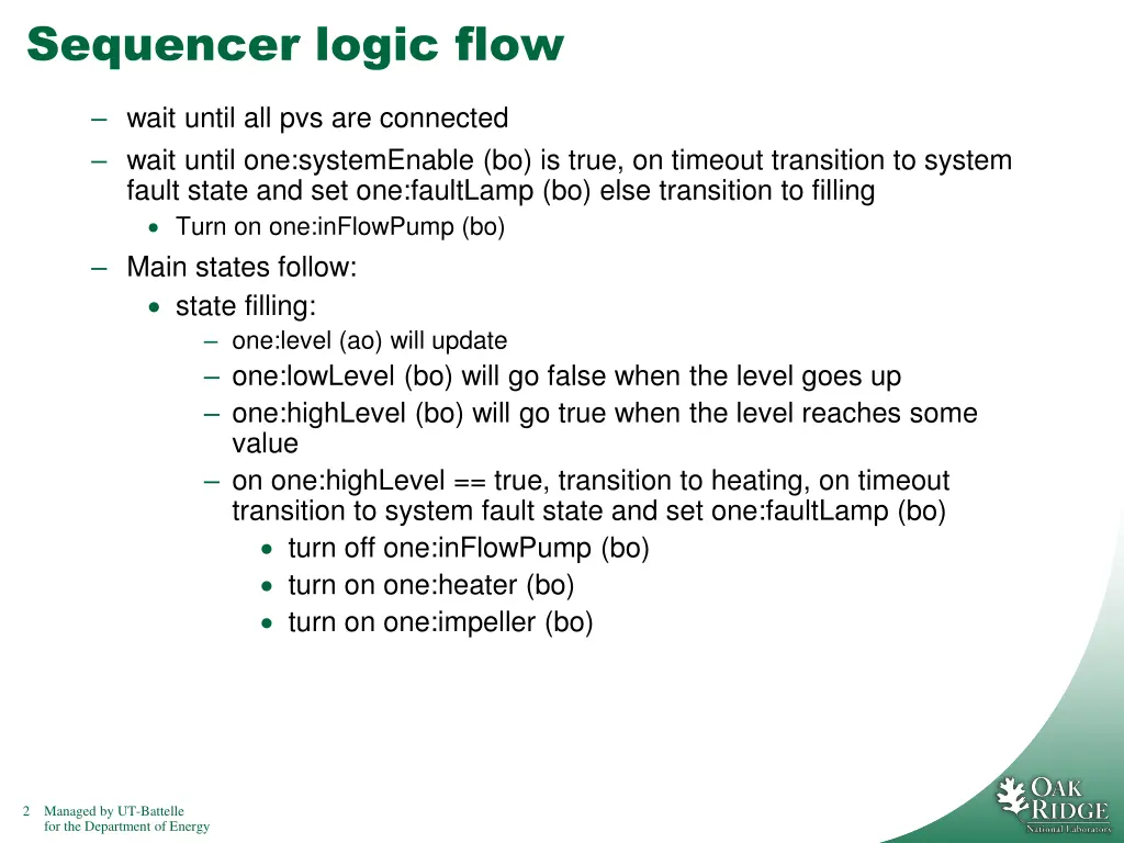 sequencer logic flow