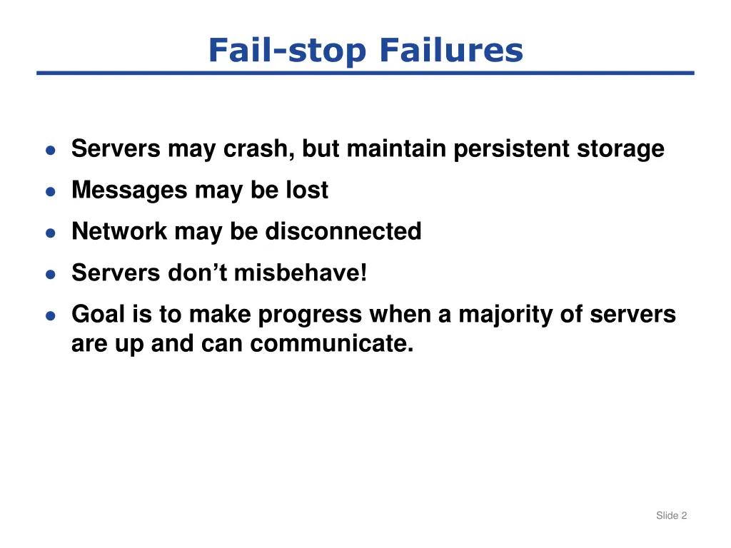 fail stop failures