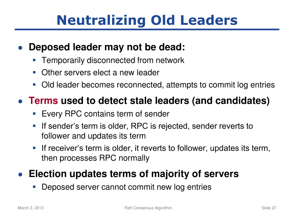 neutralizing old leaders