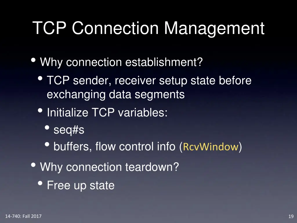 tcp connection management