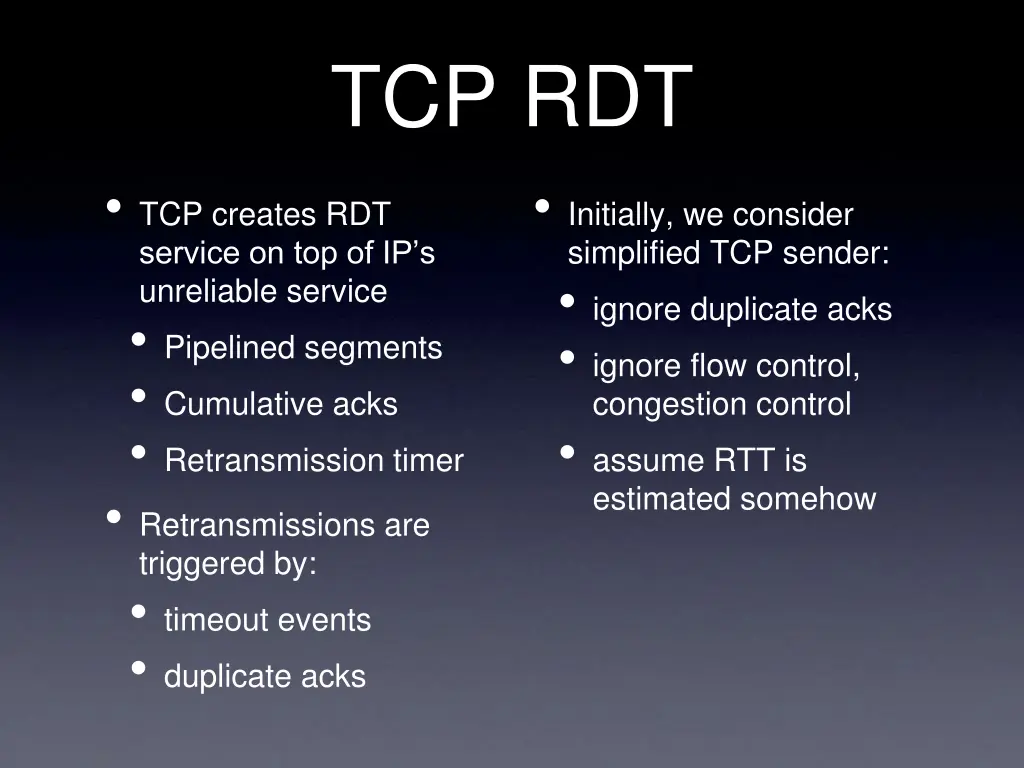 tcp rdt