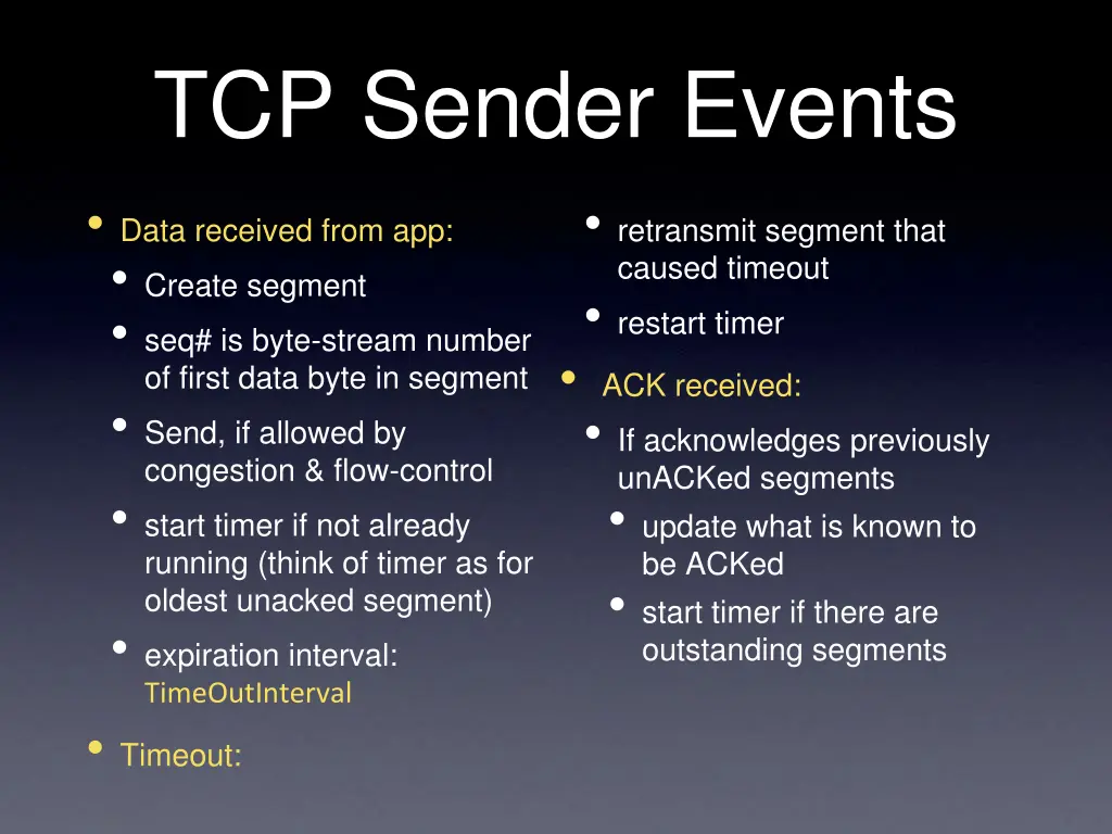 tcp sender events