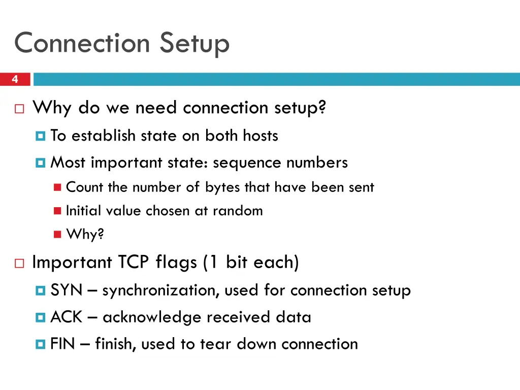 connection setup