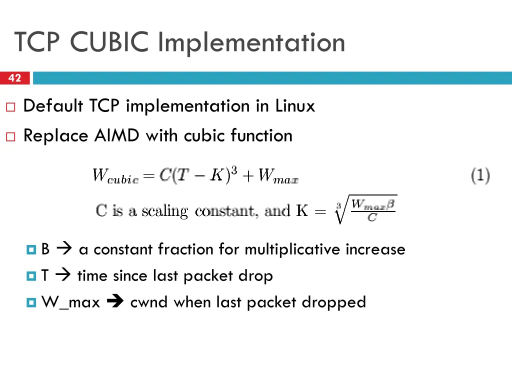 tcp cubic implementation