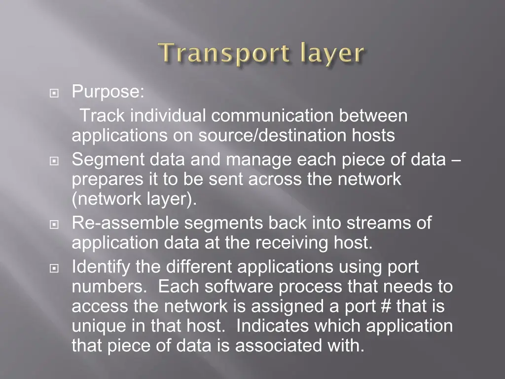 purpose track individual communication between