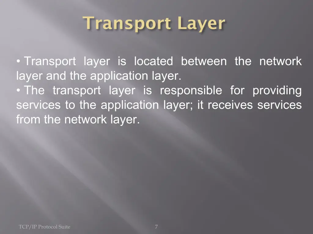 transport layer