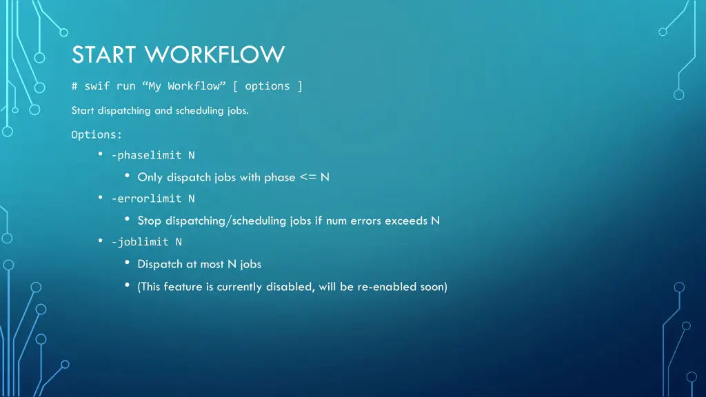 start workflow