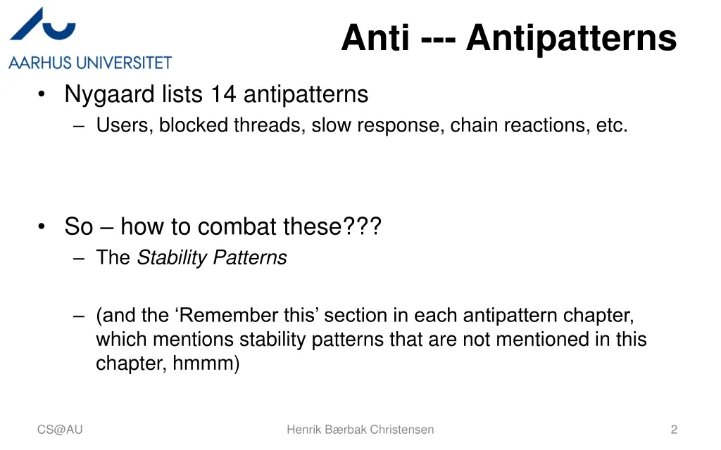 anti antipatterns