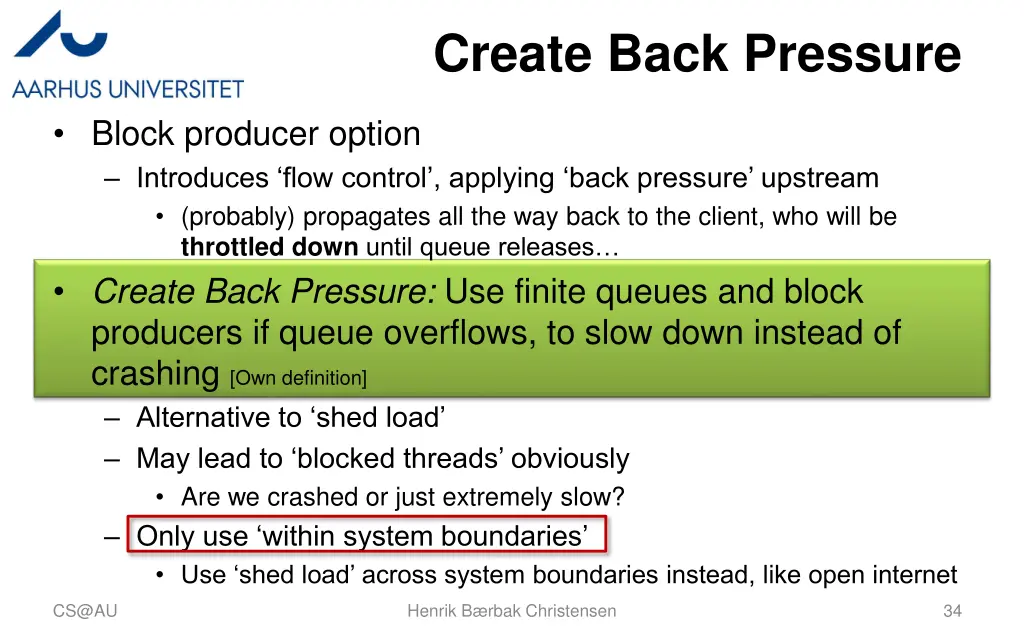 create back pressure 2