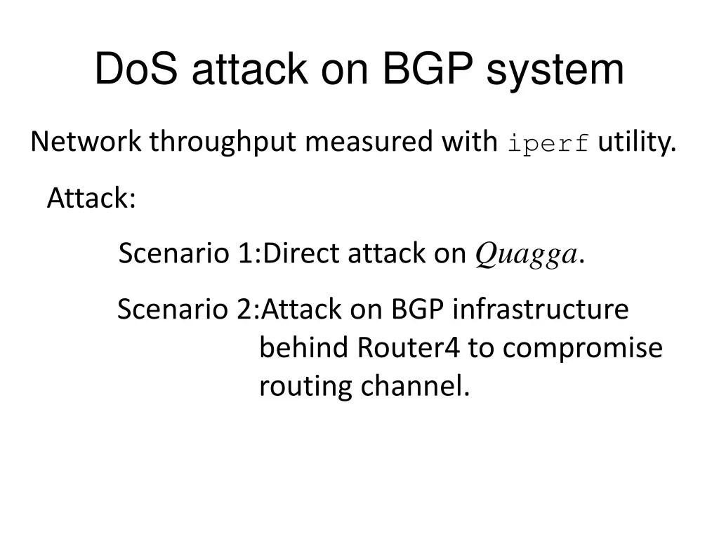 dos attack on bgp system 1