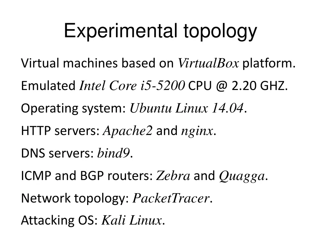 experimental topology