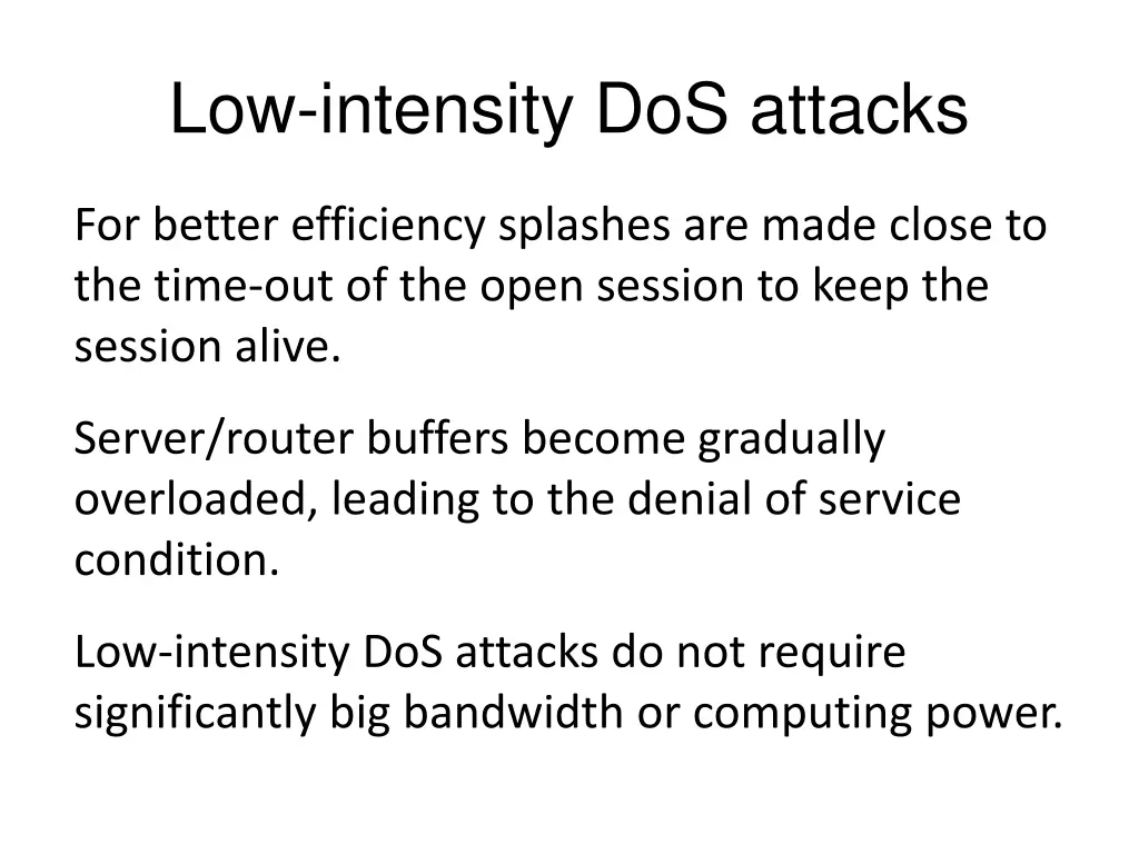 low intensity dos attacks 2