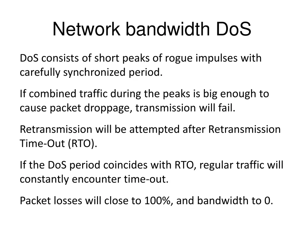 network bandwidth dos