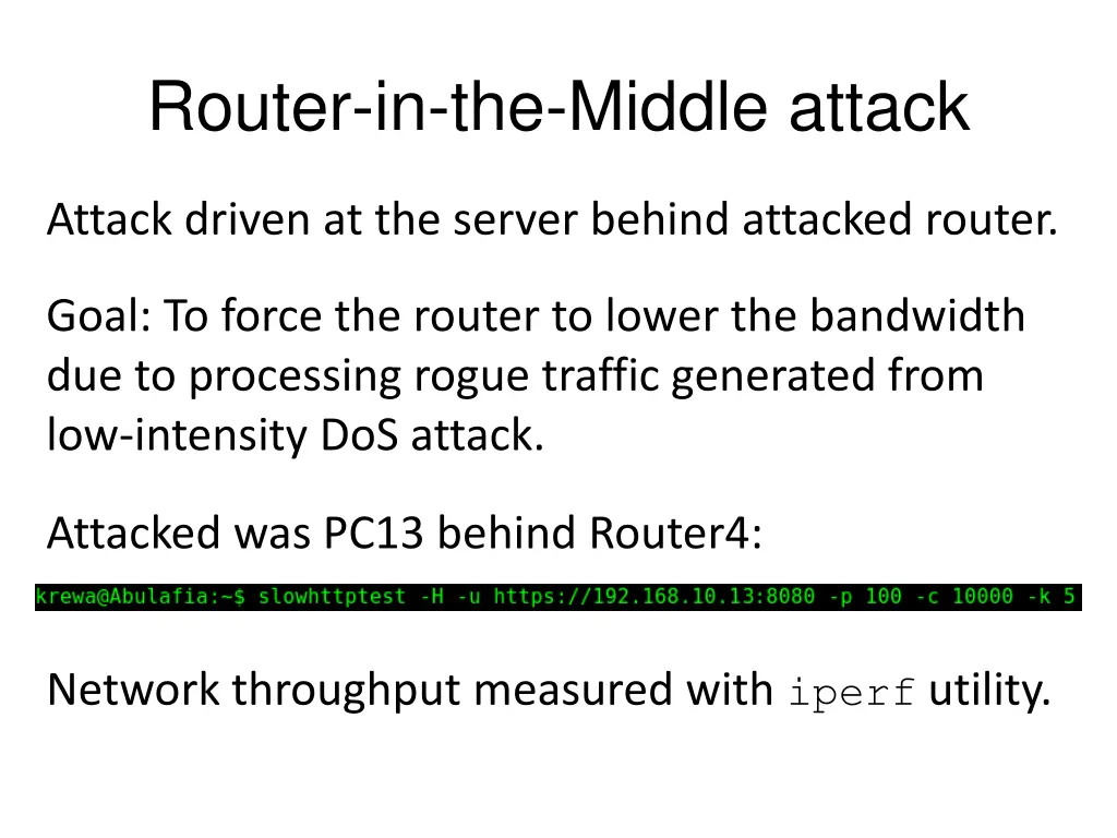 router in the middle attack