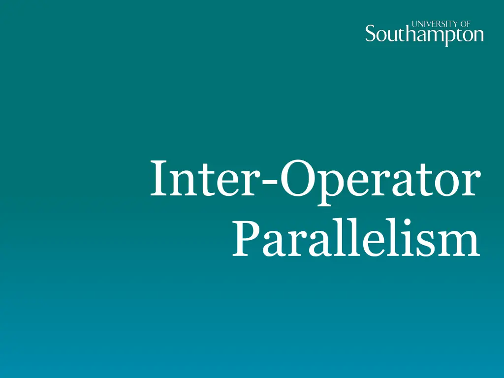 inter operator parallelism