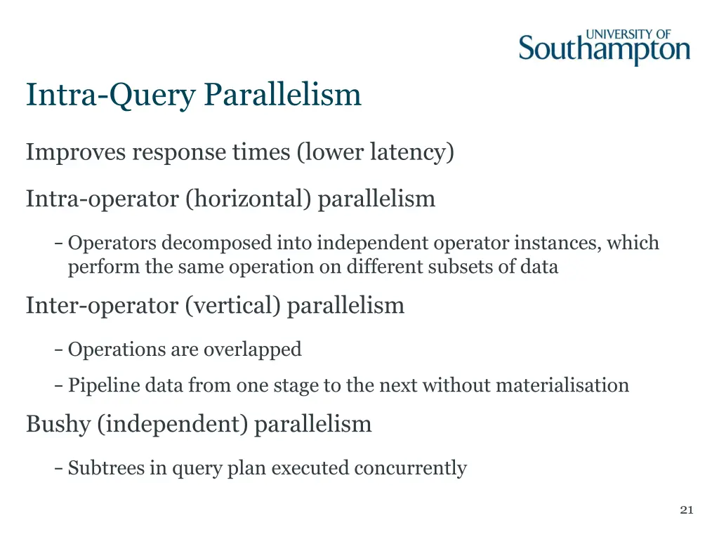 intra query parallelism