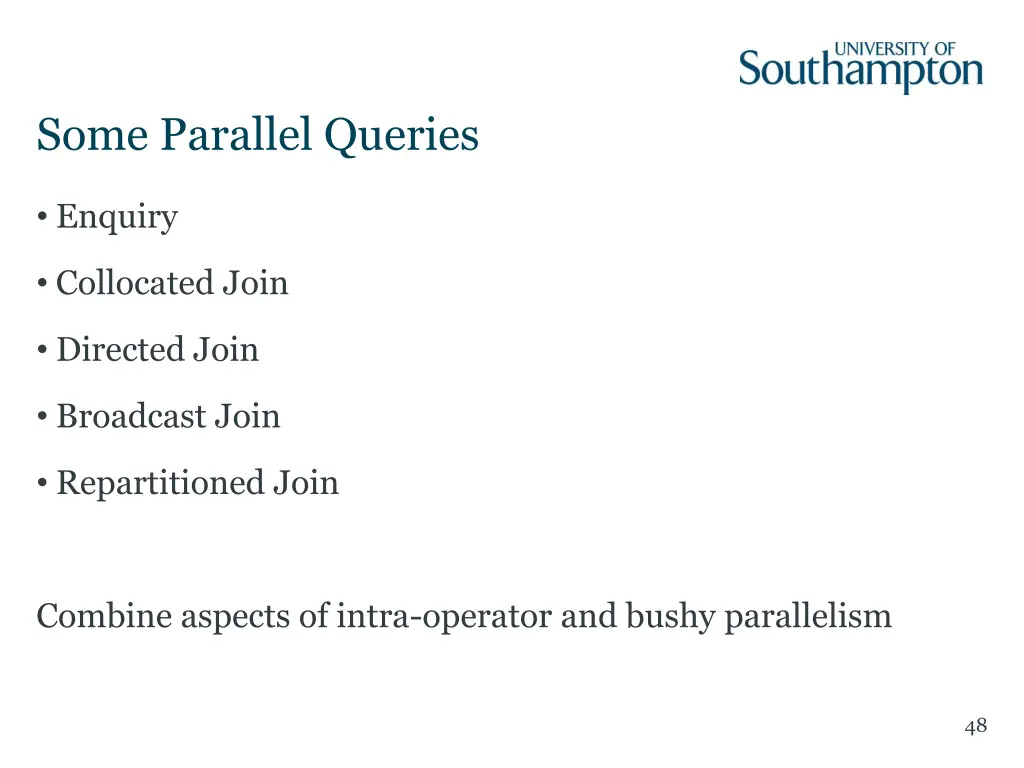 some parallel queries