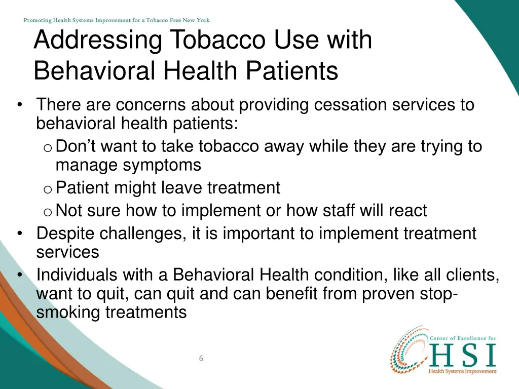 addressing tobacco use with behavioral health