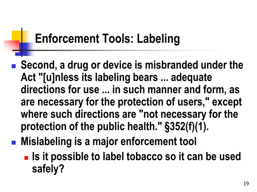 enforcement tools labeling