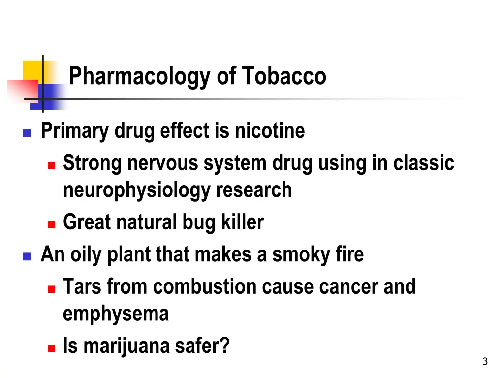 pharmacology of tobacco