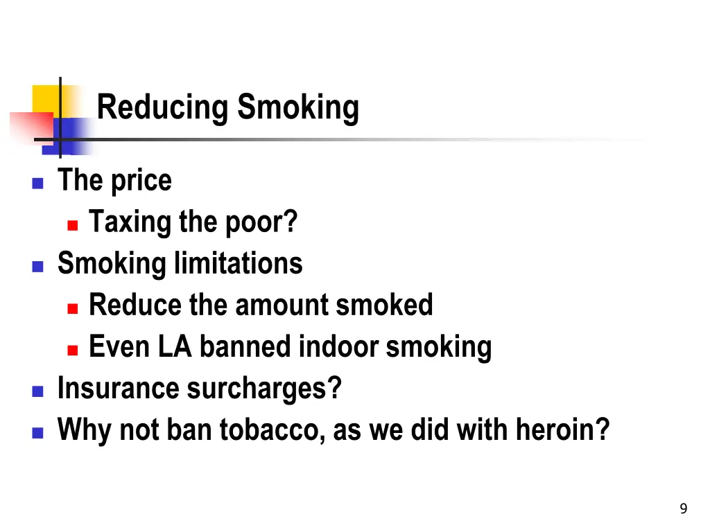 reducing smoking