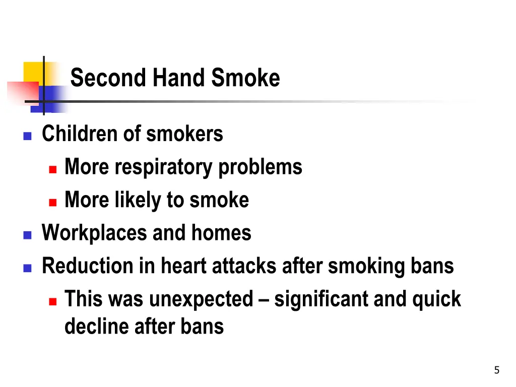 second hand smoke