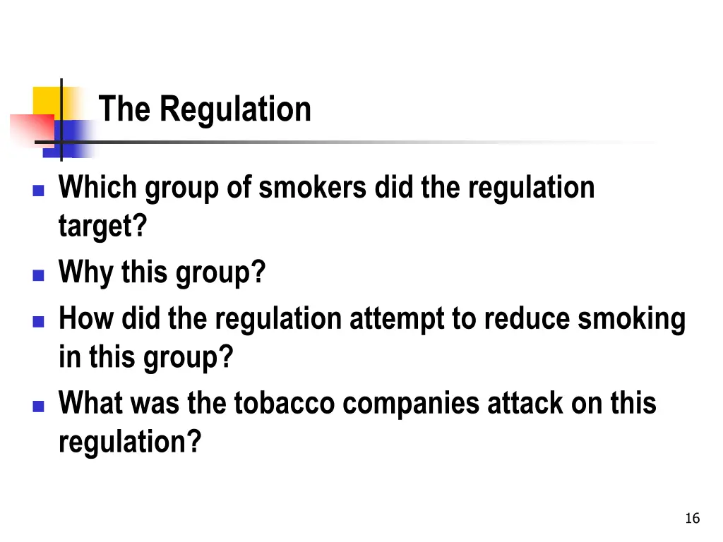 the regulation