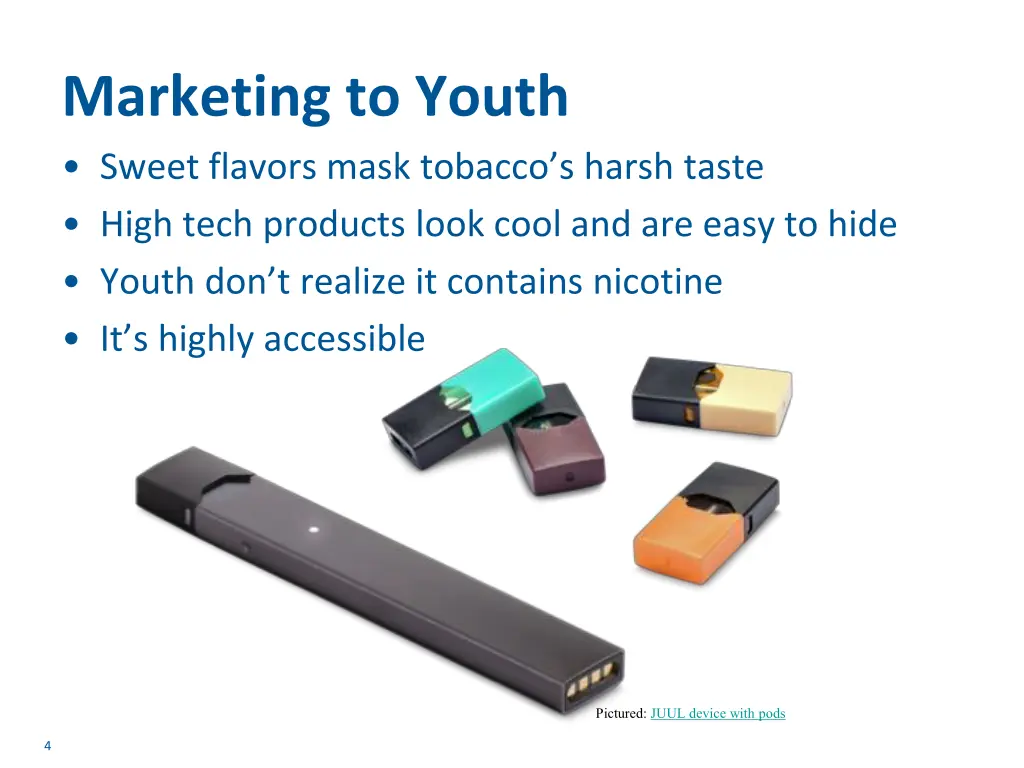 marketing to youth sweet flavors mask tobacco