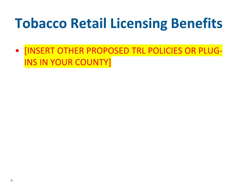 tobacco retail licensing benefits 2