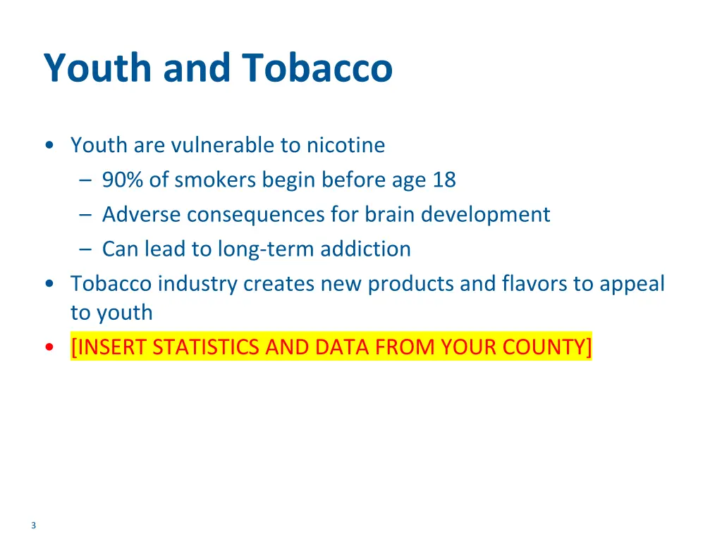 youth and tobacco