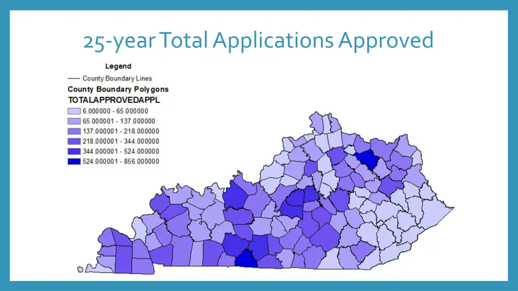 25 year total applications approved