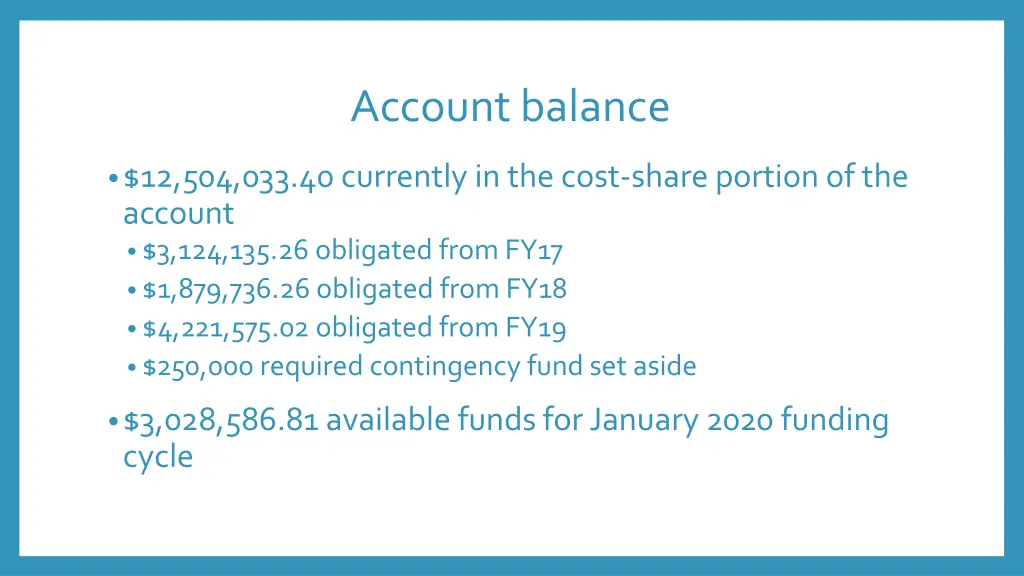 account balance