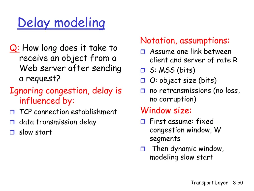 delay modeling