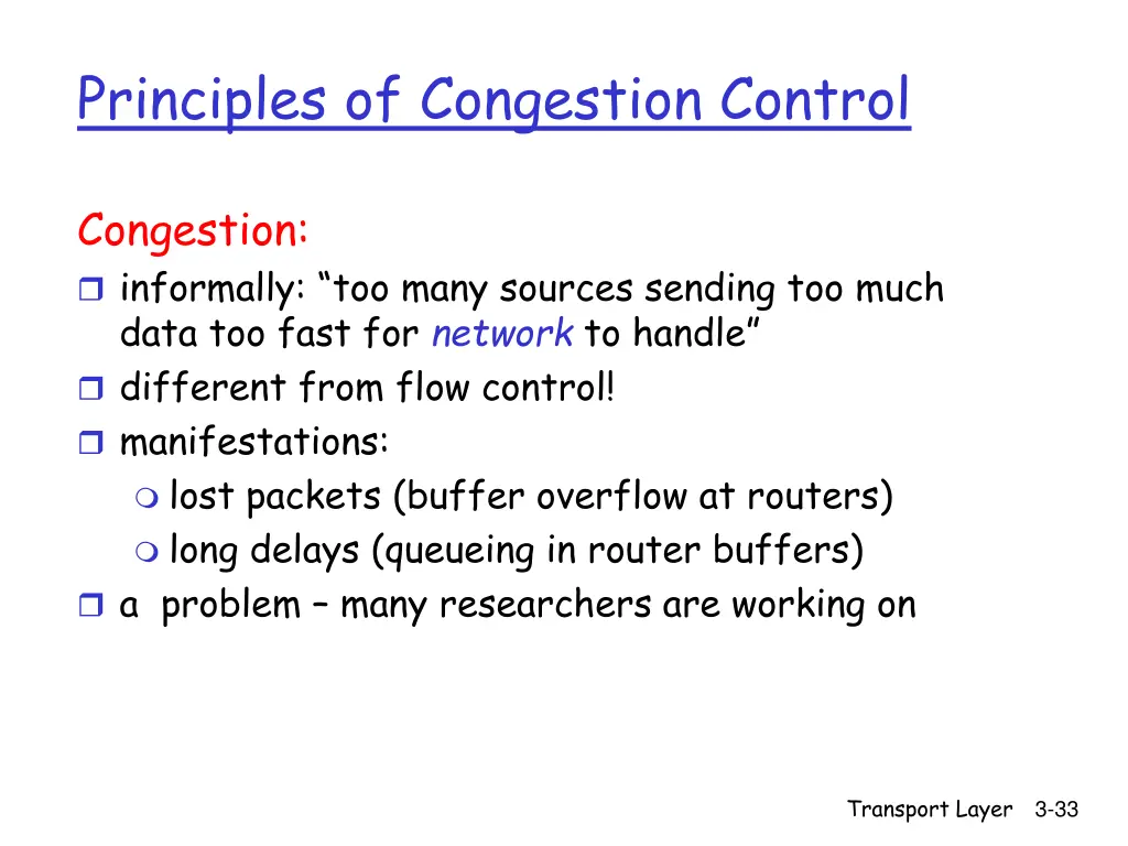 principles of congestion control