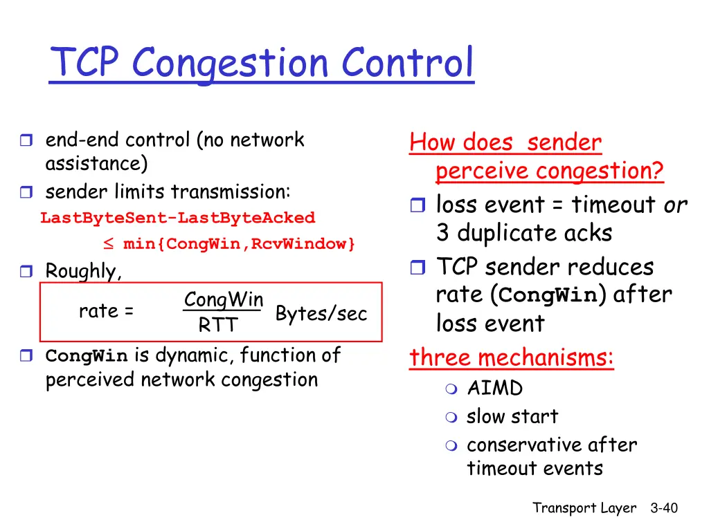 tcp congestion control