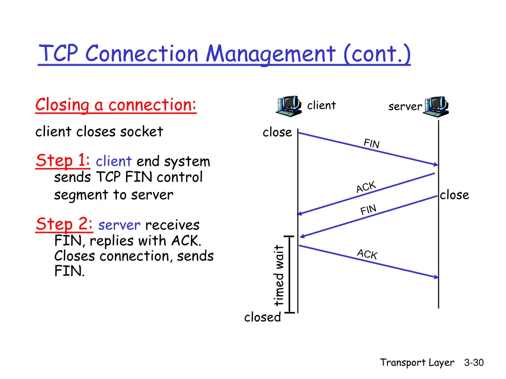 tcp connection management cont